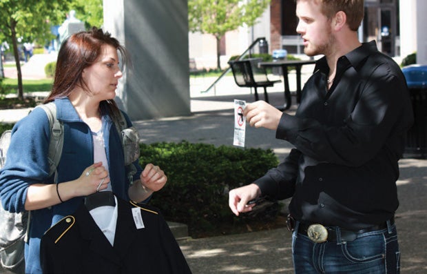 Young activists across colleges campuses frequently use the First Amendment as the means of promoting the Second.