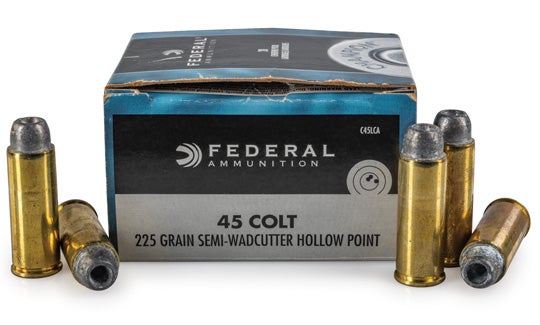 box of semi-wadcutter hollow point rounds