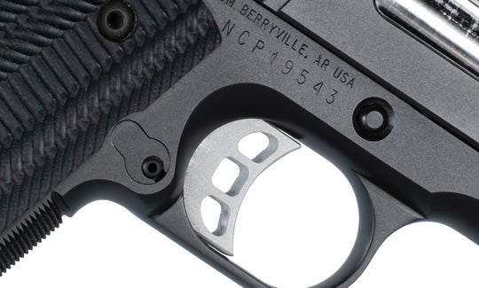 trigger of a semi-auto pistol