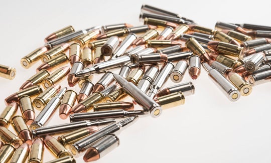 pistol and rifle rounds of different calibers