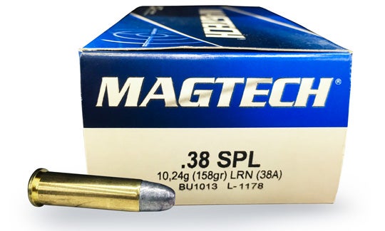 box of lead round nose LRN ammunition