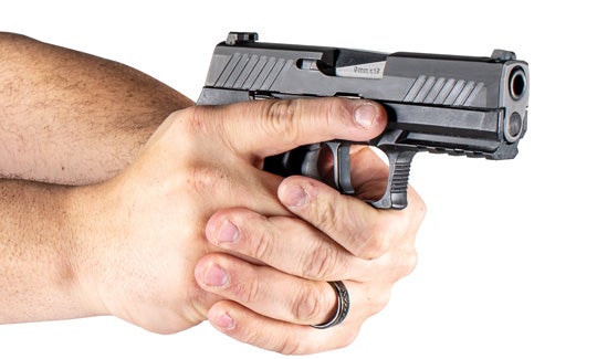 photo showing trigger discipline with handgun