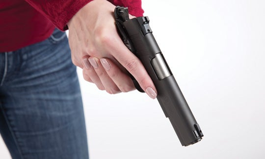 photo with lady practicing trigger discipline